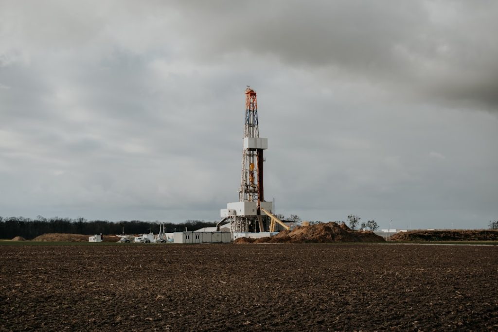 Boortoren op een bouwlocatie